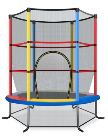 Trampolin med sikkerhedsnet H165 x Ø165 cm - Multi