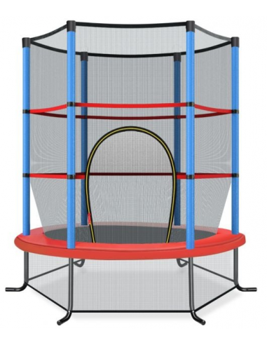Trampolin med sikkerhedsnet H165 x Ø165 cm - Multi