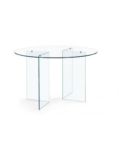 IRIDE Rundt spisebord i glas Ø130 cm - Klart