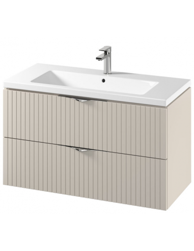 TIRSO Komplet badmiljø i MDF og keramik B100 cm - Cashmere