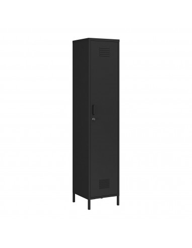 SENJA Klædeskab i stål 180 x 38 x 38 cm - Sort