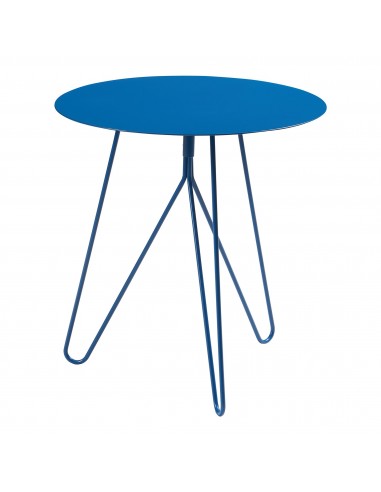 Sidebord i metal H45 x Ø43 cm - Blå