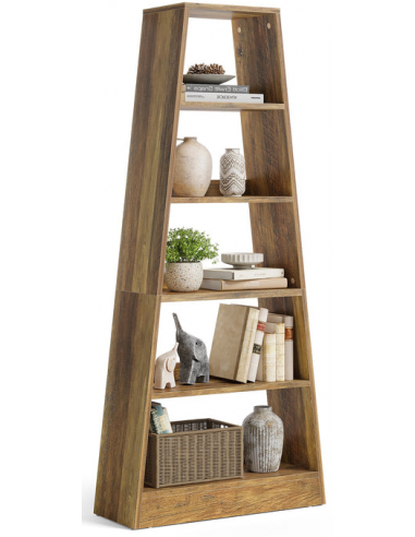 Bogreol i møbelplade H181 x B80 x D30 cm - Brun