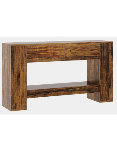 Konsolbord i møbelplade 140 x 30 cm - Brun