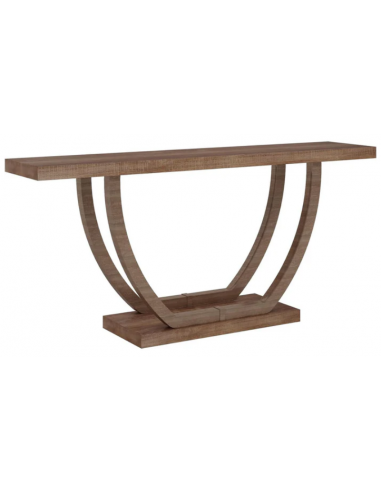 Konsolbord i MDF og møbelplade 140 x 30 cm - Brun