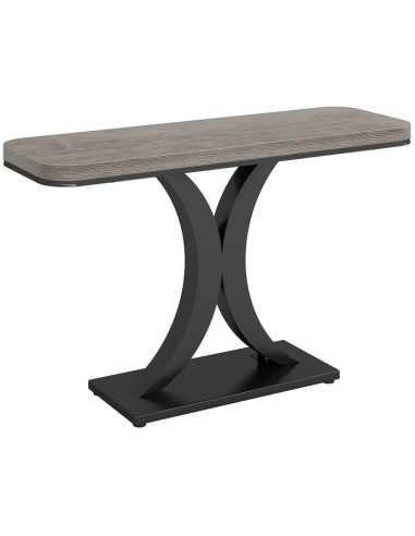 Konsolbord i metal og møbelplade 100 x 30 cm - Sort/Grå