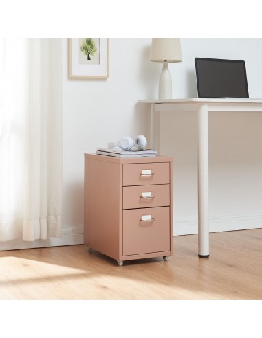 Koka skuffesektion i metal H48 x B28 x D41 cm - Lysebrun