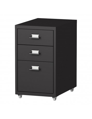 Koka skuffesektion i metal H48 x B28 x D41 cm - Sort