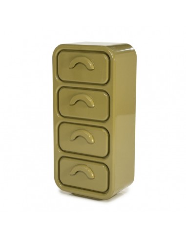 GUBBY Kommode i mdf H108 cm - Grøn højglans