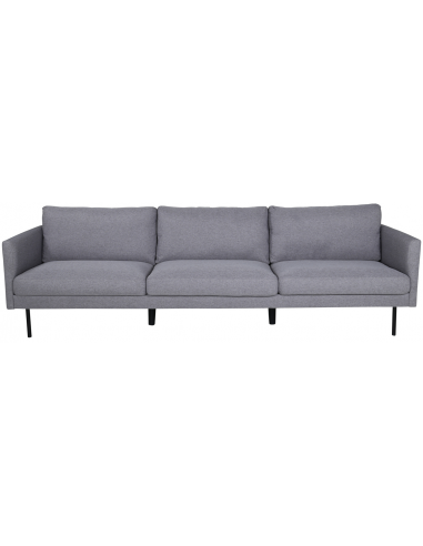 ZOOM 3-personers sofa i polyester 260 x 80 cm - Sort/Grå