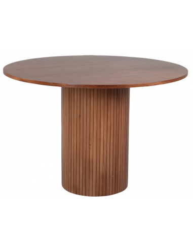 Bianca spisebord i mdf og finér H75 x Ø110 cm - Brun