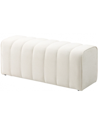 Bænk i linned 110 x 40 cm - Cremehvid