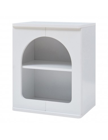 Sengebord i MDF og møbelplade H48 x B40 x D30 cm - Hvid