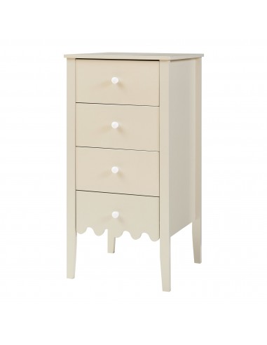 Kommode i MDF H82 x B40 x D40 cm - Cremehvid/Hvid