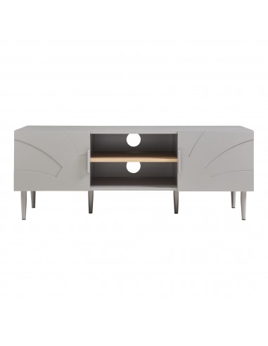 STAR Tvbord i stål og MDF H45 x B120 x D40 cm - Grå/Eg