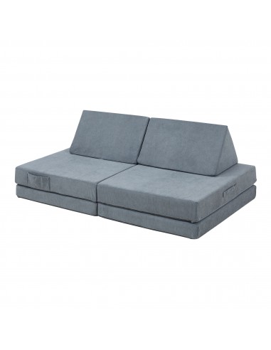 Tumle børnesofa i corduroy B120 x D66 cm - Grå