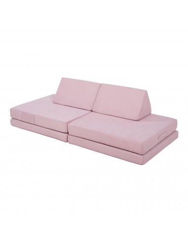 Tumle børnesofa i corduroy B150 x D66 cm - Rosa