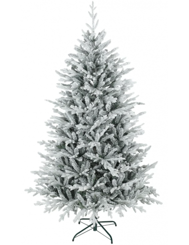 Kunstigt juletræ med sne H180 x Ø109 cm - Grøn/Hvid