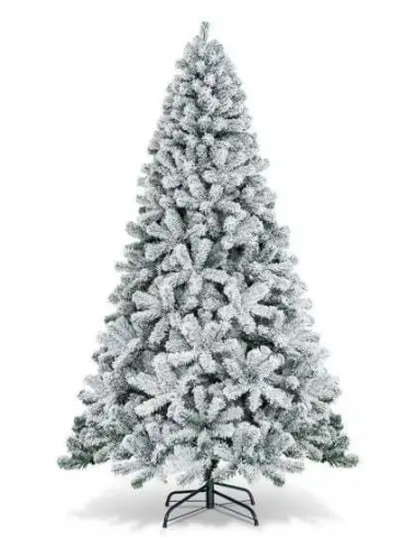 Kunstigt juletræ med sne H240 x Ø130 cm - Hvid