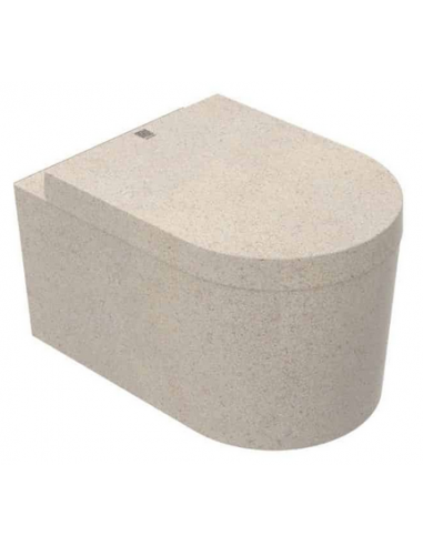 Woodio Block væghængt toilet H36,6 cm ECO - Polar