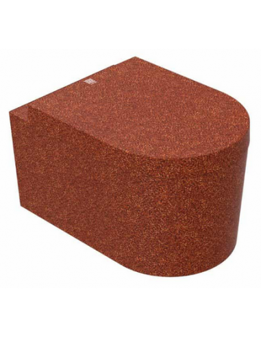 Woodio Block væghængt toilet H36,6 cm ECO - Clay