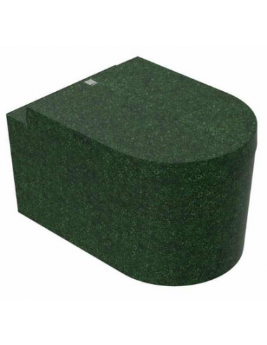 Woodio Block væghængt toilet H36,6 cm ECO - Moss