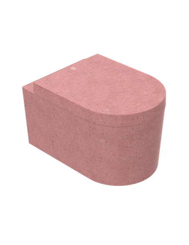 Woodio Block væghængt toilet H36,6 cm ECO - Blossom