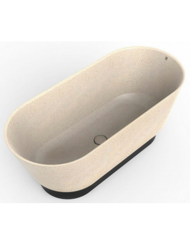 Woodio Flow fritstående badekar 160 x 70 cm ECO - Polar