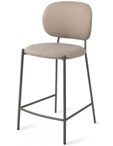 YOICHI Barstol i metal og polyester H99 cm - Gråbrun/Sand