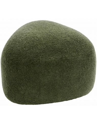 Puf i bouclé polyester H32 x B48 x D52 cm - Grøn