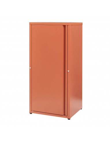 Burlov skab i stål 88 x 40 x 35 cm - Murstensrød