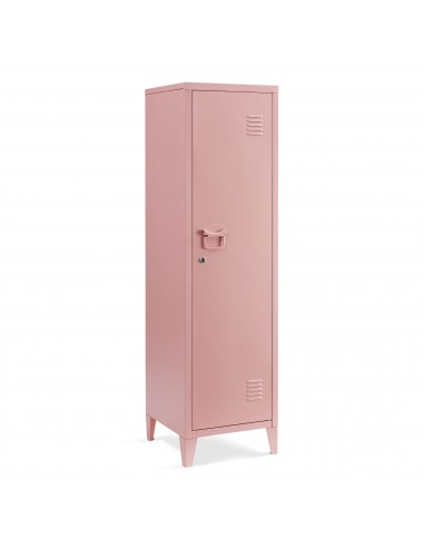 Kurik garderobeskab i metal 137 x 38 x 38 cm - Rosa