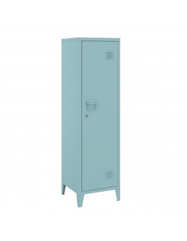 Kurik garderobeskab i metal 137 x 38 x 38 cm - Gråblå