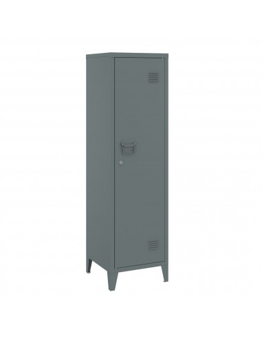 Kurik garderobeskab i metal 137 x 38 x 38 cm - Grå