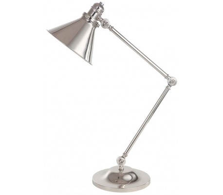 Provence Bordlampe H66 cm 1 x E27 - Poleret nikkel