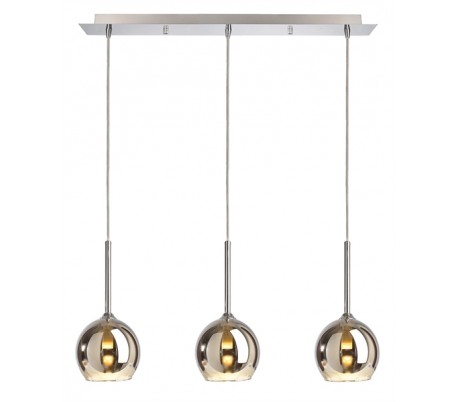 Bunda loftlampe i glas 3 x G9 B63,5 cm - Sølv