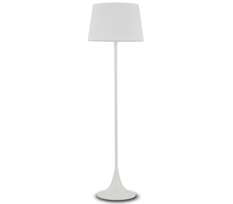 LONDON Gulvlampe i metal og tekstil H174 cm 1 x E27 - Hvid