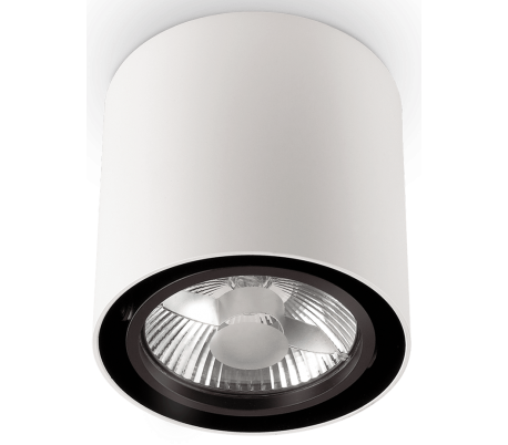 MOOD Påbygningsspot i metal Ø15 cm 1 x GU10 - Hvid/Sort