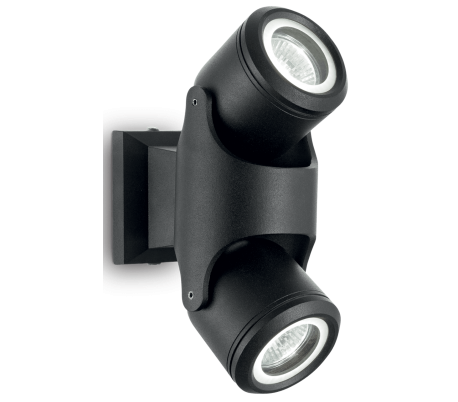 XENO Væglampe i aluminium H24 cm 2 x GU10 - Sort