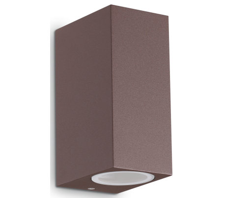 UP Dobbelt Væglampe i aluminium H15 cm 2 x G9 - Brun