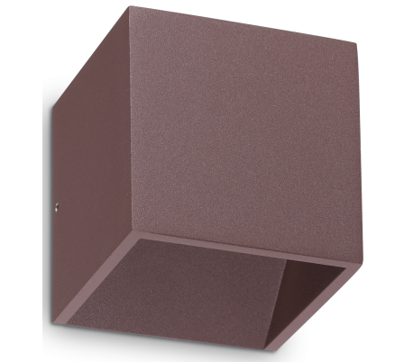 RUBIK Dobbelt Væglampe i aluminium H10 cm 6W LED - Brun