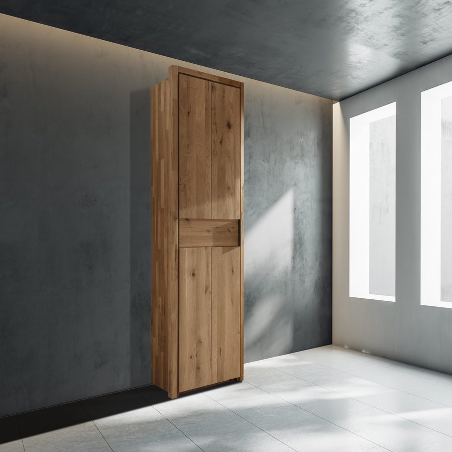 Freja/Frej Snedker Skab i Massiv FSC Egetræ og med Skabsramme fra Organic Sleep | 2 låger