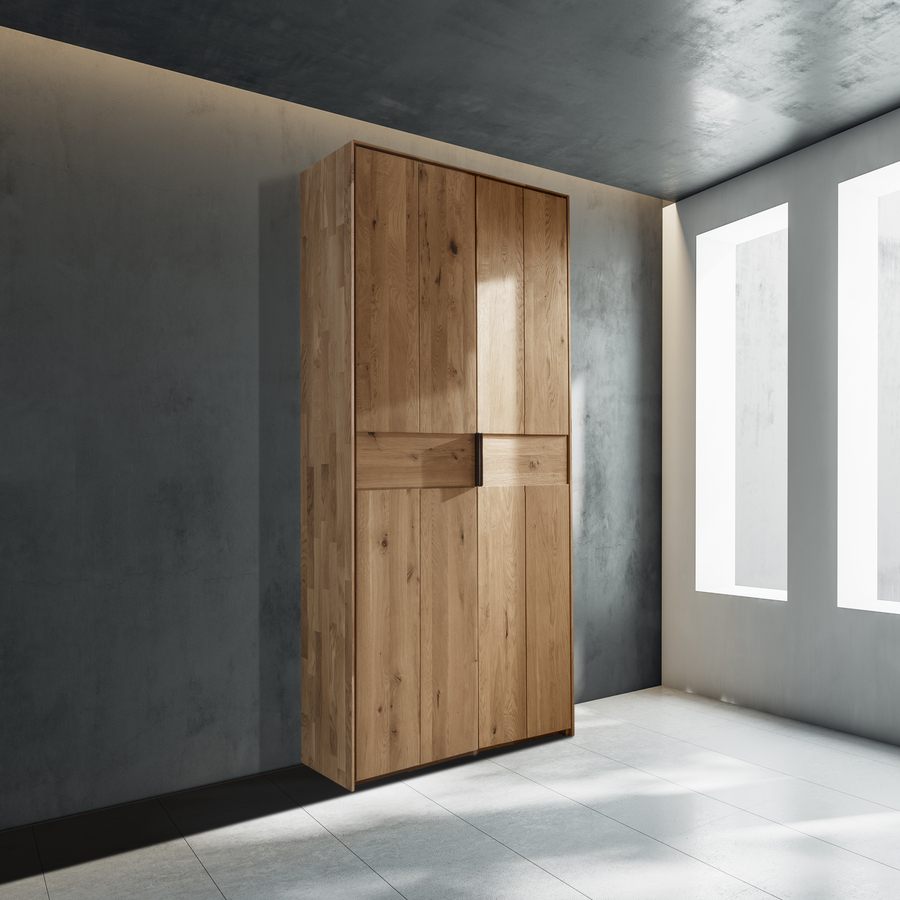 Freja/Frej Snedker Skab i Massiv FSC Egetræ og uden Skabsramme fra Organic Sleep | 4 låger