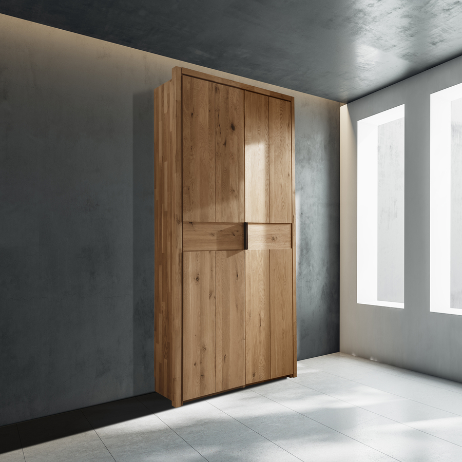 Freja/Frej Snedker Skab i Massiv FSC Egetræ og med Skabsramme fra Organic Sleep | 4 låger