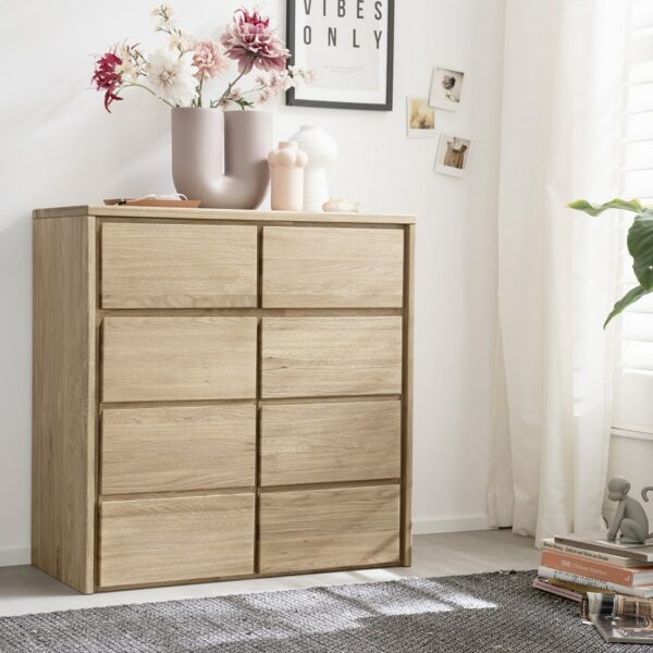 Heimdal Kommode i Massiv Egetræ med 2 Låger & 2 Skuffer uden Metalben fra Organic Sleep | Naturolie