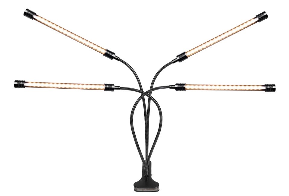 LED armatur med 4 bevægelige arme