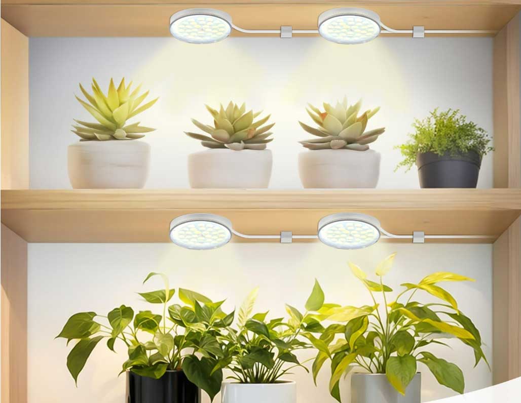 GX53 Grolys pære m fuld spektret hvidt lys, 7Watt