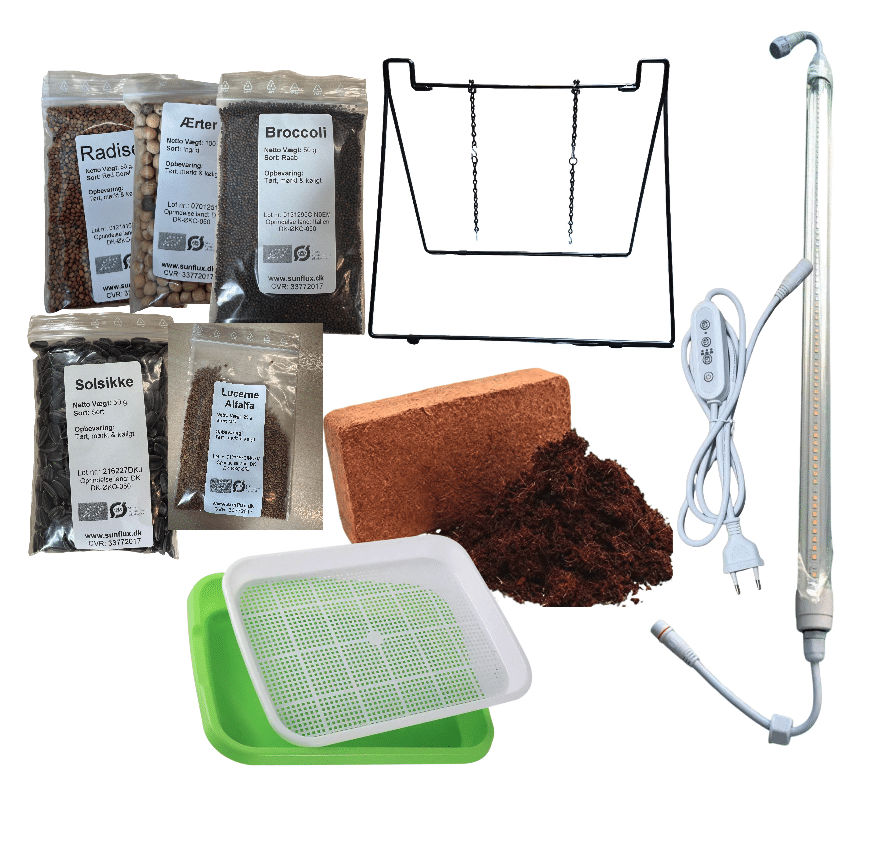 Forårs mellem pakke til mikrogrønt startpakke