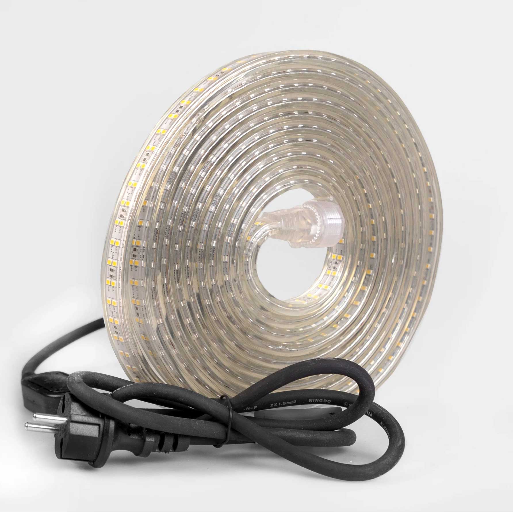 230VAC LED strips varm hvid 4000K, 5meter