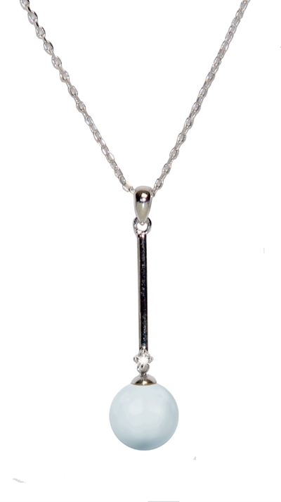 Pearlie halskæde pastelblå